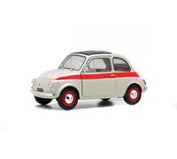 Fiat 500 Nuova Sport blanco red stripe modelo de coche S1801401 Solido 1:18
