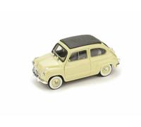 Fiat 600 1A Serie Transformable Techo Cerrado 1956 Beige 1:43 Modelo R249-09