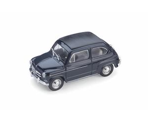 Fiat 600D Convertible Techo Cerrado 1960 Azul Oscuro 1:43 Modelo R318-10 BRUMM