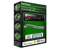Fiat ¡Bravo Radio de Coche, Pioneer USB Auxiliar, Ipod IPHONE Android Player