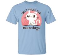 FIATI00P Best Days Are Meowdays T-Shirt Light Blue