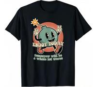 FIATI00P Existential Dread Retro Cartoon Bomb Grenade Nihilism T-Shirt，Cotton Short Sleeve T-Shirt Top Full Size S-4XL