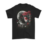 FIATI00P Japanese Folklaw Gothic Halloween Men's Women's Short Sleeve T-Shirt 100% Cotton.