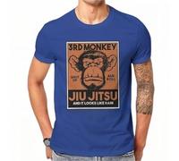 FIATI00P Jiu Jitsu Newest Tshirt for Men rd Monkey Round Neck Basic T Shirt Personalize Gift Clothes Tops S-4XL