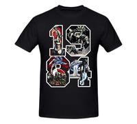 FIATI00P Men 1984 T-Shirt 100% Cotton Short Sleeve 1984 Thriller Film Little Monster Casual Round Collar Shirt Loose