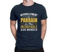FIATI00P Officiellement Le Parrain Incroyable T Shirt Family Tops Spring Autumn Custom Tshirt Arrival Hilarious Cust