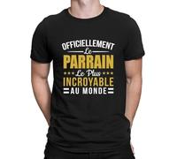 FIATI00P Officiellement Le Parrain Incroyable T Shirt Family Tops Spring Autumn Custom Tshirt Arrival Hilarious Cust