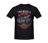 FIATI00P Retro Motorcycle Community Men's and Women's T-Shirts, Short-Sleeved Cotton T-Shirts S-4XL