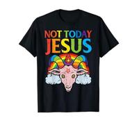 FIATI00P Today Not Jesus Satan Goat Satanic Rainbow Satanism Gift T-Shirt