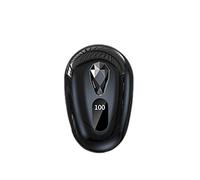 Fiauli Auricular inalámbrico, Compatible con Bluetooth 5.2 Estéreo Surround Diamond Shape Auriculares Bluetooth, Botón 200mAh Batería Auricular inalámbrico para teléfono Negro