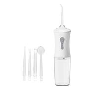 Fiauli Selección de hilo dental agua, irrigador bucal 3 modos 4 puntas, limpiador dientes agua portátil inalámbrico con tanque más grande, eléctrico profesional impermeable IPX7 para viajes en B