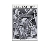 FIAWAX M C Escher Póster e Impresiones Relatividad Abstracta Ilusión óptica Arte de Pared M C Escher Lienzo Pintura para Sala de Estar Decoración Imágenes 50x70cm Sin Marco