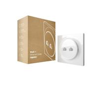 FIBARO Walli N Ethernet Outlet / Salida Ethernet, 2 conectores RJ45, categoría 6,Blanco, FGWEEU-021