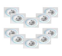 FIBARO Walli Outlet F/Z-Wave Plus Enchufe Inteligente con Contador de Energía Tipo F, FGWOF-001, 10 Piezas