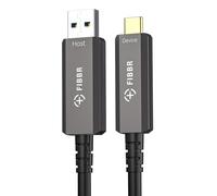 FIBBR Cable de fibra óptica USB A a USB C de 10 m, 10 Gbps, transferencia de datos USB 3.2 AOC para VR/AR, cámara web, cámara, portátil, mini PC, impresora y más