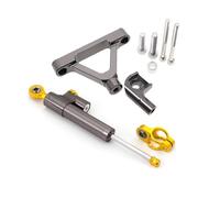 Fiber Carbon Motorcycle Stabilizer Steering Damper Mounting Bracket Support Kit For Kawasaki for Ninja for ZX6R 2007-2008,Suavemente