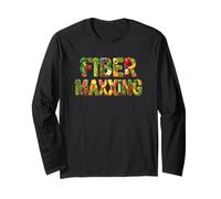 Fiber Maxxing Healthy Food Fruit Veggie Funny Fiber Maxxing Manga Larga