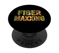 Fiber Maxxing Healthy Food Fruit Veggie Funny Fiber Maxxing PopSockets PopGrip Adhesivo