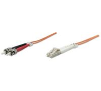 Fiber Optic Patch Cable, Duplex, Multimode, LC/ST, 50/125 µm, OM2, 2.0 m (7.0 ft.), Orange