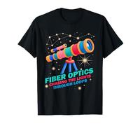 Fiber Optics Chasing The Lights Through Loops Camiseta