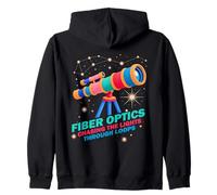 Fiber Optics Chasing The Lights Through Loops Sudadera con Capucha