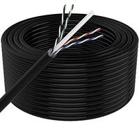 FiberGlobal Cable de Red Ethernet Bobina CAT6 | Gama Economy CCA (25M, Negro)