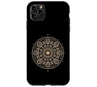 Fibonacci Arte Fractal Espiral Mandala Geometría Sagrada Dorada Carcasa para iPhone 11 Pro MAX