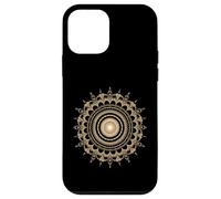Fibonacci Arte Fractal Espiral Mandala Geometría Sagrada Dorada Carcasa para iPhone 12 Mini