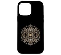 Fibonacci Arte Fractal Espiral Mandala Geometría Sagrada Dorada Carcasa para iPhone 13 Pro MAX