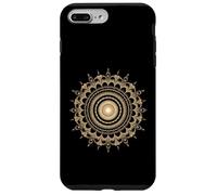Fibonacci Arte Fractal Espiral Mandala Geometría Sagrada Dorada Carcasa para iPhone 7 Plus/8 Plus