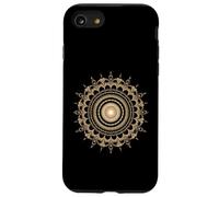 Fibonacci Arte Fractal Espiral Mandala Geometría Sagrada Dorada Carcasa para iPhone SE (2020) / 7/8