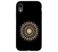 Fibonacci Arte Fractal Espiral Mandala Geometría Sagrada Dorada Carcasa para iPhone XR