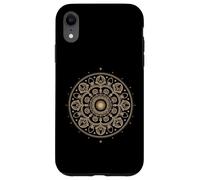 Fibonacci Arte Fractal Espiral Mandala Geometría Sagrada Dorada Carcasa para iPhone XR