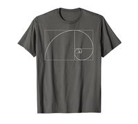 Fibonacci día Oro relación matemáticas y Ciencia Camiseta, Hombre, Asfalto, S