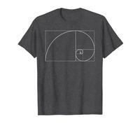 Fibonacci día Oro relación matemáticas y Ciencia Camiseta, Hombre, Jaspeado Oscuro, 3XL