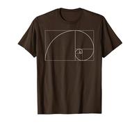 Fibonacci día Oro relación matemáticas y Ciencia Camiseta, Hombre, Marrón, S