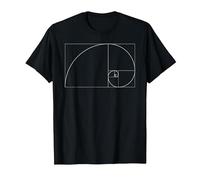 Fibonacci día Oro relación matemáticas y Ciencia Camiseta, Hombre, Negro, XXL