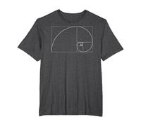 Fibonacci día Oro relación matemáticas y Ciencia Camiseta, Hombre Tallas Grandes, Jaspeado Oscuro, 6X Alto