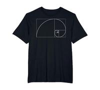 Fibonacci día Oro relación matemáticas y Ciencia Camiseta, Hombre Tallas Grandes, Negro, 3X Alto