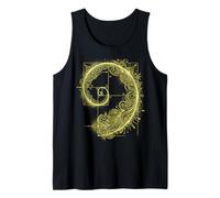 Fibonacci Relación Espiral Matemático Matemático Geometría Sagrada Camiseta sin Mangas