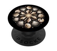 Fibonacci Seashell Pattern Ocean Fractal Geometría Arte PopSockets PopGrip Adhesivo
