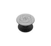Fibonacci Secuencia Espiral Ratio Dorado PopSockets PopGrip Adhesivo