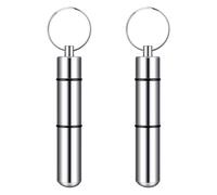 FIBOUND 2 Estuches para Palillos de Dientes - Dispensador de Aluminio Resistente al Agua - Ideal para Senderismo, Acampadas y Viajes - Almacenamiento Higiénico y Portátil para Mantenerlos Limpios