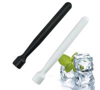 FIBOUND 2 Piezas Varilla Trituradora de Hielo, Limón Revolver Paletas, Mano de cóctel de Plástico Trituradora de Hielo, Adecuado para Bares, Fiestas, Hogares (Negro + Blanco)