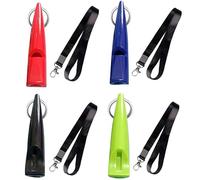 FIBOUND 4 Pcs Silbatos para Perros Profesionales, Silbatos de Entrenamiento para Perros, Silbatos de Plástico de Alta Frecuencia, con Cordón Ajustable y Mosquetón, Silbatos para el Llamado de Perros