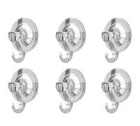 FIBOUND 6 Piezas Gancho Ventosa, gancho ventosa baño, Ganchos Ventosa Fuerte,Sin Agujeros Colgador Ventosa Super Resistente Max10kg para Toallas Pared Puerta Ropa, Perchero Ventosa Reutilizable