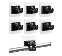 FIBOUND 6 Soportes para Barra de Cortina, Soporte Autoadhesivo para Barra de Cortina, Soportes de Barra Ajustables sin Clavos, Soporte para Barra de Fijación para el Hogar, Baño, Cocina y Hotel