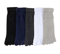 FIBOUND Calcetines Deportivos de Dedos con Ventilación - Pack 5 Unisex, Algodón Transpirable para Running, Socks Atletismo Hombre/Mujer, Tobillo Bajo y Ultra Livianos - Perfectos para Deporte Intenso