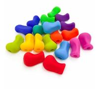 FIBOUND Juego de 20 Agarres Escolares Terapéuticos - Soporte para Lápiz con Surcos Digitales, Material Didáctico para Niños TDAH y Adultos, Accesorio Escritura Silicona Suave Adaptable Ambidiestro