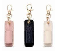 FIBOUND Juego de 3 Sostenedores para Bolígrafos Con Cordón Ajustable, Anilla Antípérdida y Funda de Cuero Pu - Perfecto para Identificaciones, Portapapeles, Accesorios Oficina